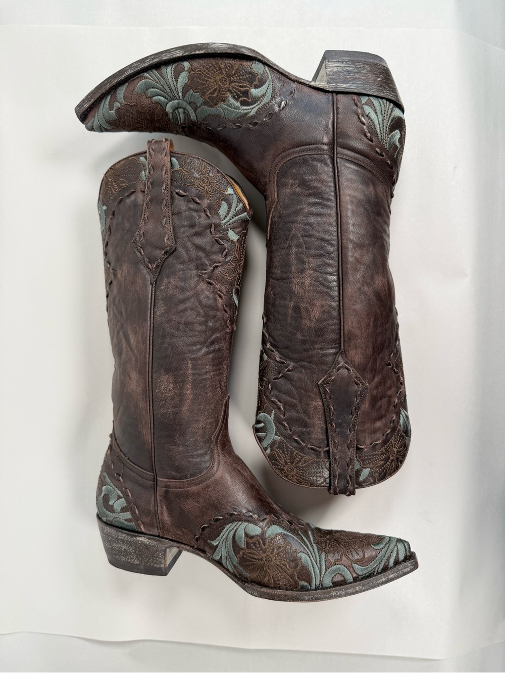 Old Gringo Women's Erin Cowgirl Boots Size 7.5 B Floral Brown Leather Rodeo - Picture 5 of 16